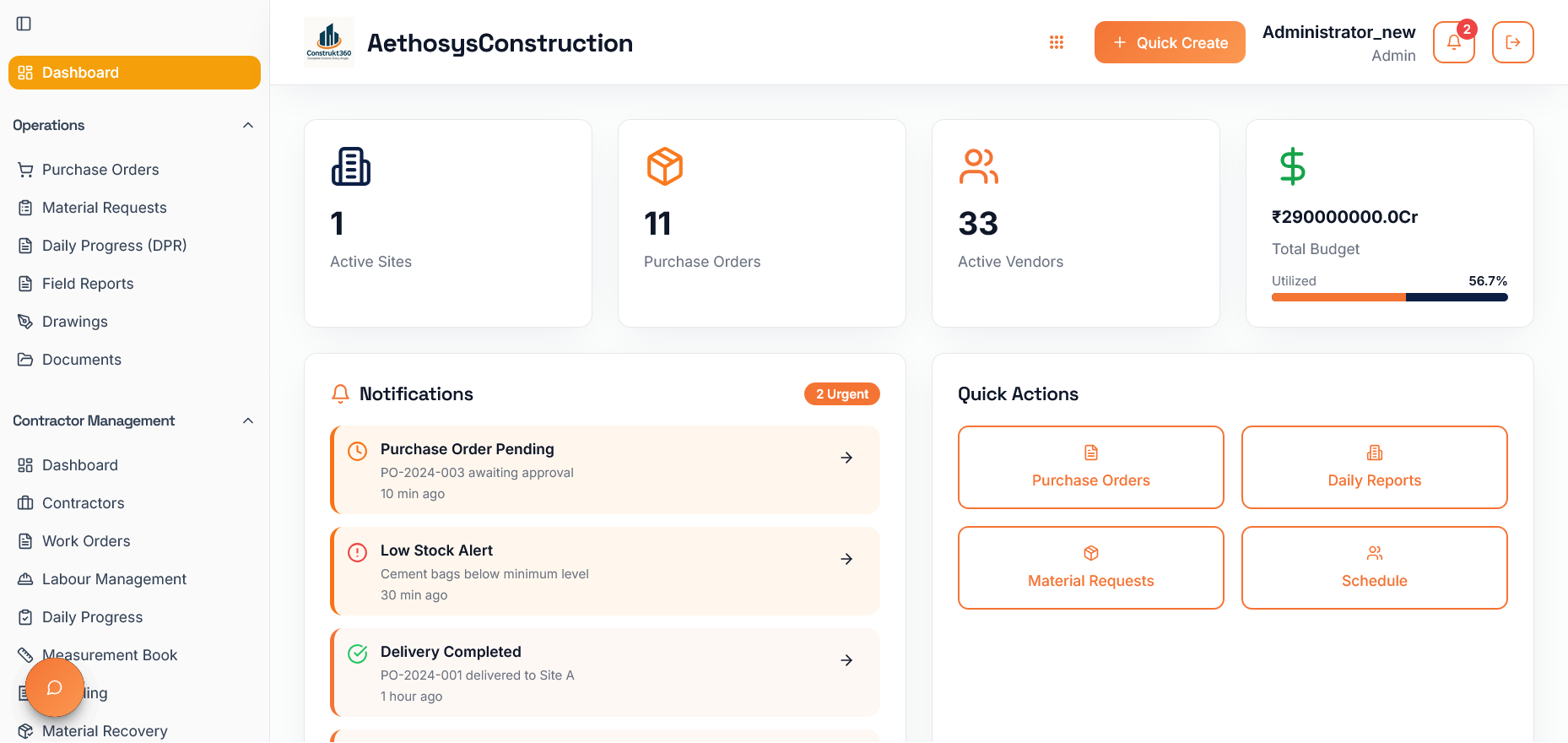 Aethosys Dashboard